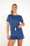 Blauwe T-shirt van WAKEY SEASPONGE materiaal - 4