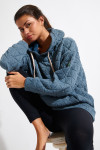 Felpa trapuntata blu ghiacciaio JAYPEAK BRADLEY - 5