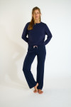 Pantaloni da jogging dritti blu scuro BAYJOY FLOWEGA - 1