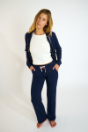Pantaloni da jogging dritti blu scuro BAYJOY FLOWEGA - 5