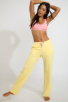 Pantaloni da jogging dritti giallo chiaro FLOWEGA BAYJOY - 1