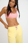 Pantaloni da jogging dritti giallo chiaro FLOWEGA BAYJOY - 5