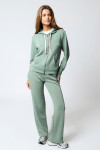 Pantaloni da jogging a gamba dritta verde BAYJOY FLOWEGA - 3