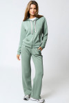 Pantaloni da jogging a gamba dritta verde BAYJOY FLOWEGA - 4