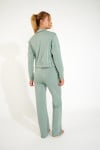 Pantaloni da jogging a gamba dritta verde BAYJOY FLOWEGA - 5