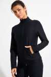 Gilet de sport zippé noir FOCUS WELLBLISS