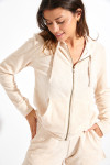 KEYSTONE FRESCO ecru ribbed jacket - 1