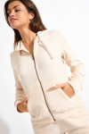 KEYSTONE FRESCO ecru ribbed jacket - 5