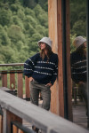 AFTON NIRKO navy blue jacquard jumper - 8