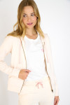Giacca con cappuccio e zip color crema RESCO BAYJOY - 3