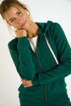 Giacca con cappuccio e zip verde RESCO BAYJOY - 1