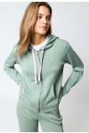Chaqueta con capucha y cremallera caqui RESCO BAYJOY - 4