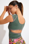 WELLNESS SENSE khaki sports top - 1