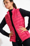 Fuchsia mouwloos gewatteerd donsjack DURHAM ULLA - 2