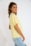 T-shirt gialla color paglia con stampa ALHOAS SALTEE - 5
