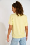 T-shirt gialla color paglia con stampa ALHOAS SALTEE - 2