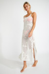 Vestido largo de playa bordado blanco AMIVA BOATDAY