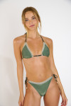 BLUCOSTORA SHINYWAVE Khaki two-piece swimsuit