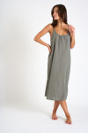 Kaki maxi-jurk CAPUCINE ALYPSO - 3