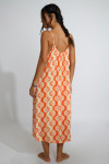 Vestido de playa fluido naranja CAPUCINE SARONG