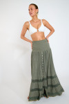 Robe transformable en jupe kaki ETHEL SEALOVE