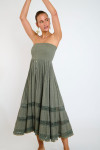 Robe transformable en jupe kaki ETHEL SEALOVE