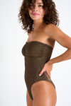 JULIET LIGHTGLITTER chocolate brown one-piece bustier swimsuit - 5