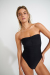 1-delige zwarte bustier JULIET LICHTGLITTER - 1