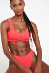 JUSTIN & NAIDA POPCORN pink scrunchy bikini