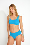 JUSTIN & BIA POPCORN blue crinkle bikini - 4