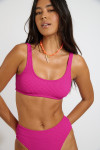 JUSTIN & MANHA POPCORN fuchsia scrunchy bikini - 3
