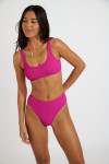 JUSTIN & MANHA POPCORN fuchsia scrunchy bikini - 5