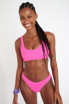 JUSTIN & NAIDA POPCORN candy pink scrunchy bikini