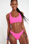 JUSTIN & NAIDA POPCORN candy pink scrunchy bikini