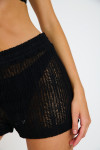 Short da spiaggia nero traforato KAILEY BEACHSOUL - 3