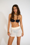 KAILEY BEACHSOUL openwork ecru beach shorts