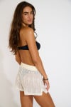 KAILEY BEACHSOUL openwork ecru beach shorts