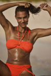 KENTEO & DITA MARAVILLA bandeau orange swimsuit