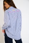 Camicia da donna a righe blu KNIGHT VARKALA - 5