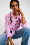 Camicia donna a righe rosa KNIGHT VARKALA - 5