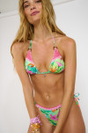 LINDOSTORA PALMBAY Lime green two-piece swimsuit