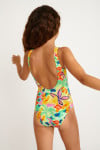Maillot de bain 1 pièce imprimé jaune fille M BALOO KAILEIA
