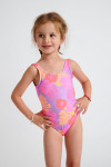 M BALOO TROPICALIA lilac flower printed 1 piece swimsuit for girl