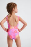 M BALOO TROPICALIA lilac flower printed 1 piece swimsuit for girl