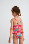 Costume da bagno intero stampato turchese M LEAFY JAIPUR
