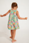 Vestido corto smock turquoise para niña M MIGNONS JAIPUR