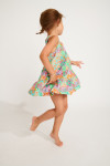 Vestido corto smock turquoise para niña M MIGNONS JAIPUR