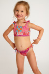 M PEANUTS JAIPUR pink printed 2 pieces swimsuit for girl
