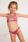 M PEANUTS JAIPUR pink printed 2 pieces swimsuit for girl