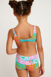 M PIKATI DOODLES girl's multicolored 2 pieces swimsuit